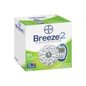 Bayer Breeze 2 Blood Glucose Test Strips 50 Test Strips   Box Health 