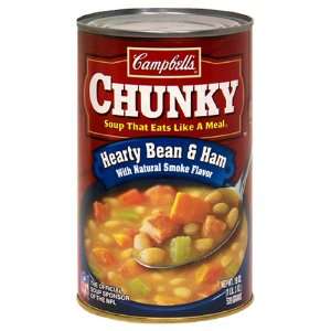 Campbells Chunky Hearty Bean & Ham Soup 19 oz  Grocery 