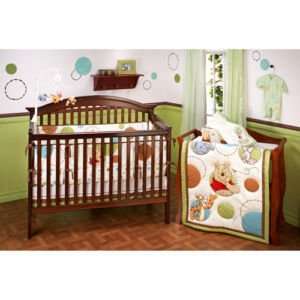  Disney Pooh Happy Days 4pc Crib Bedding Set Baby