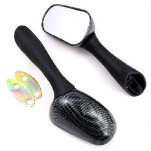 Durable Carbon Look Shorty Motocycle Sport Street Bike Racing Mirrors 