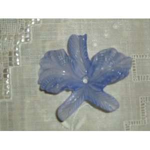  Cloud Blue Orchid Flower Lucite Focal Bead: Arts, Crafts 