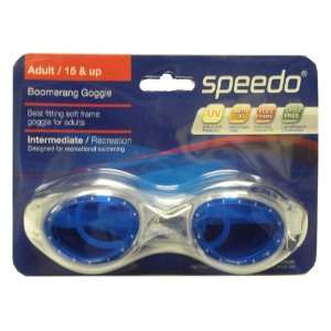    Adult Speedo Boomerang Goggle  Clear/Blue