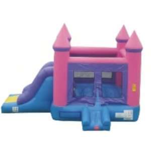 Bounce House Mini Pink and Purple Castle with Inflatable 