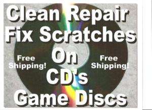 CD DVD VIDEO GAME DISC CLEANER SCRATCH REMOVER REPAIR  