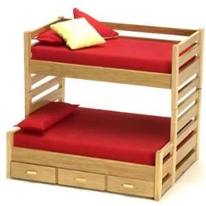  Dollhouse Miniature Oak Trundle Bunk Bed: Everything Else