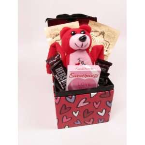 Valentines Day Boxed Gift (Includes Candy, Bear & Hot Cocoa)  