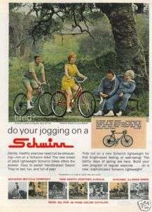 1969 SCHWINN BIKE BICYCLE   Jogging   Classic Vintage Advertisement Ad 