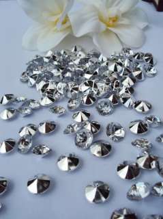300 4ct 10mm Silver Diamond Confetti Wedding Decoration  