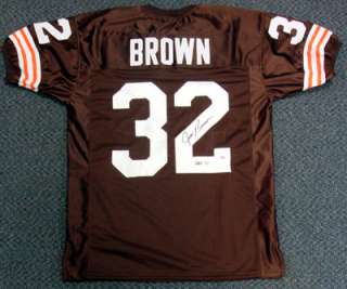 Jim Brown Autographed Cleveland Browns Home Jersey HOF 71 PSA/DNA