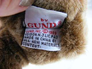 GUND Karitas Tender Teddy Brown Bear in Sweater NWT 8  