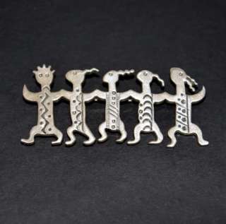   American Navajo First People PETROGLYPH SYMBOL Sterling Silver Pin