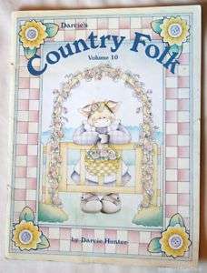 Country Folk Art Painting Wood Pattern Book Cow Chicken  
