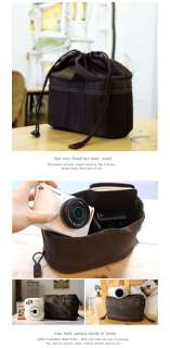 NEW Ciesta Camera insert Partition Padded Bag Case(Dark Brown) for SLR 