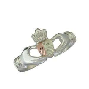   Hills Gold Claddagh Ring in Sterling Silver ss ladies rings Jewelry