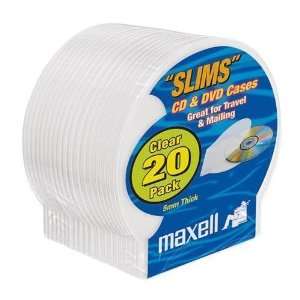  Maxell ClamShell Clear CD Case (CD 356) 20 Pack 