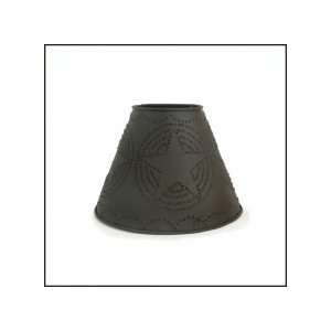  Size D Tin Clip On Lamp Shade Punched Star Design