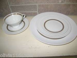 Rosenthal Taupe Band China Dinnerware Lot 60s 70s Mid century modern 