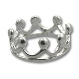   Sterling Silver Princess Crown Ring Size 8: Office Products