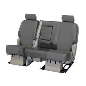   Custom Fit Rear Bench Seat Cover   Genuine Leather, Gray: Automotive