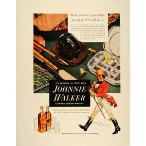   Ad Johnnie Walker Scotch Whiskey Fishing Lures   Original Print Ad