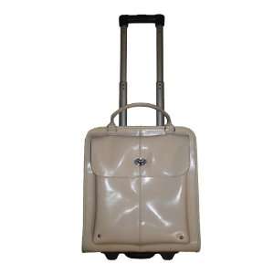   Leather All in One Tote Rolling Travel Bag ivory: Office Products