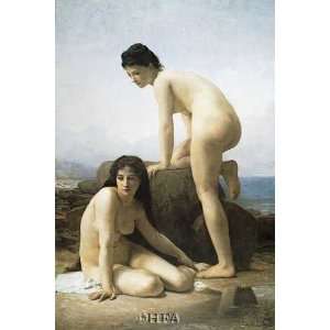  Bathers, The by Adolphe William Bouguereau. Size 10.00 X 6 