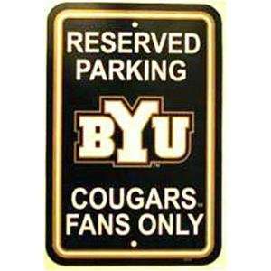 Brigham Young Byu Cougars Sports Team Parking Sign