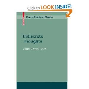   Indiscrete Thoughts Gian Carlo/ Palombi, Fabrizio (EDT) Rota Books