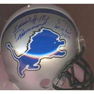  Eddie Drummond (Detroit Lions) Football Mini Helmet 