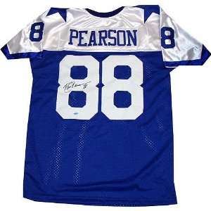 Drew Pearson Dallas Cowboys Custom Autographed Blue Throwback Jersey