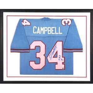 Earl Campbell Houston Oilers Framed Autographed Jersey