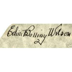  Edith Wilson President First Lady Signed Autograph 