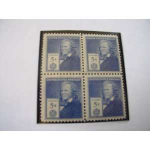   of 4, $.05 Cent US Postage Stamps, Inventors, Elias Howe, 1940, S# 892