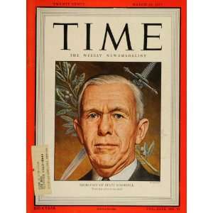1947 Cover TIME George C. Marshall Plan Artzybasheff   Original Cover