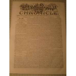   Ball Players Chronicle   Early Baseball Journal Henry Chadwick Books