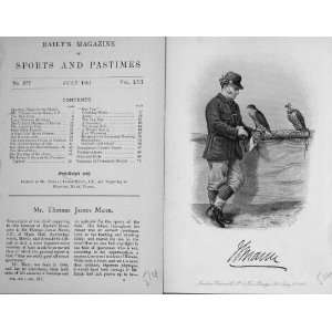   Antique Portrait 1891 Mr Thomas James Mann Sport Birds