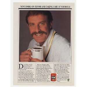  1986 Tennis John Newcombe Sanka Coffee Photo Print Ad 