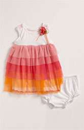 Sweet Heart Rose Mesh Ruffle Dress (Infant) $34.00