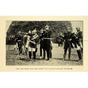 1911 Print German Emperor Kaiser Wilhelm Military   Original Halftone 