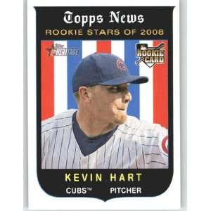 2008 Topps Heritage #128 Kevin Hart (RC)   Chicago Cubs (RC   Rookie 