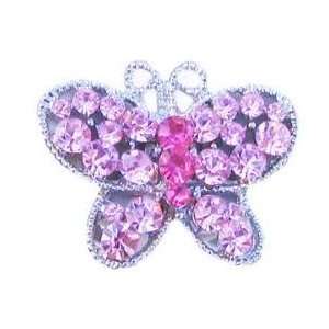  Swarovski Butterfly Pink Clip/Embellishment Flip Flop 