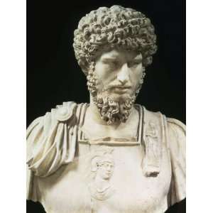 Bust of the Roman Emperor Lucius Verus (Lucius Aelius Aurelius 