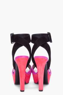 Barbara Bui Pink And Black Suede Heels for women  