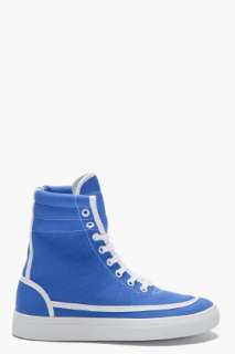 Mm6 Maison Martin Margiela Blue High Top Sneakers for women  