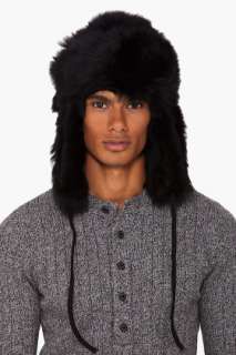 Paul Smith Black Sherpa Hat for men  