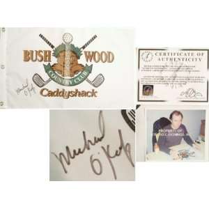  Michael OKeefe Signed Caddyshack Bushwood Pin Flag 