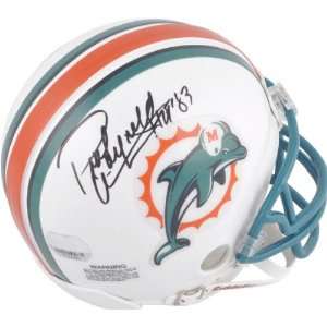 Paul Warfield Miami Dolphins Autographed Mini Helmet with Hall of Fame 