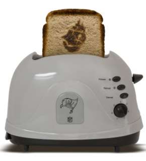   toaster featuring the tampa bay buccaneers logo toasts bread english