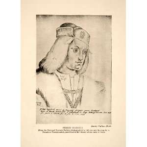  1914 Print Perkin Warbeck Portrait England Henry VII 