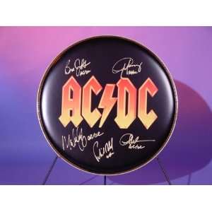  AC/DC SIGNED DRUMHEAD W/LOGO 